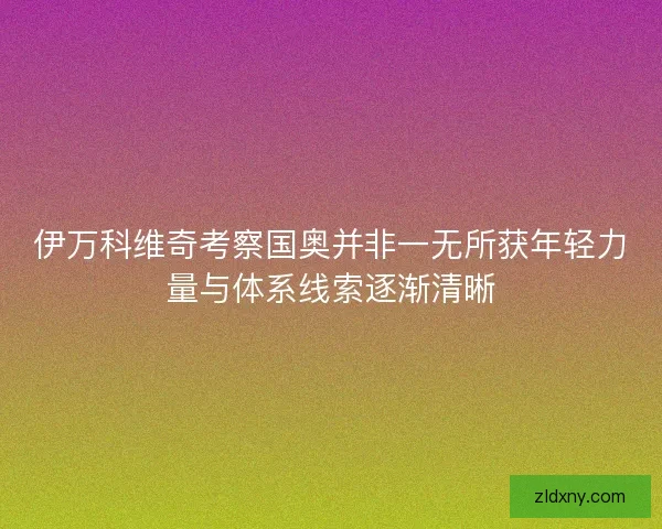 伊万科维奇考察国奥并非一无所获年轻力量与体系线索逐渐清晰 伊万科维奇考察国奥并非一无所获年轻力量与体系线索逐渐清晰